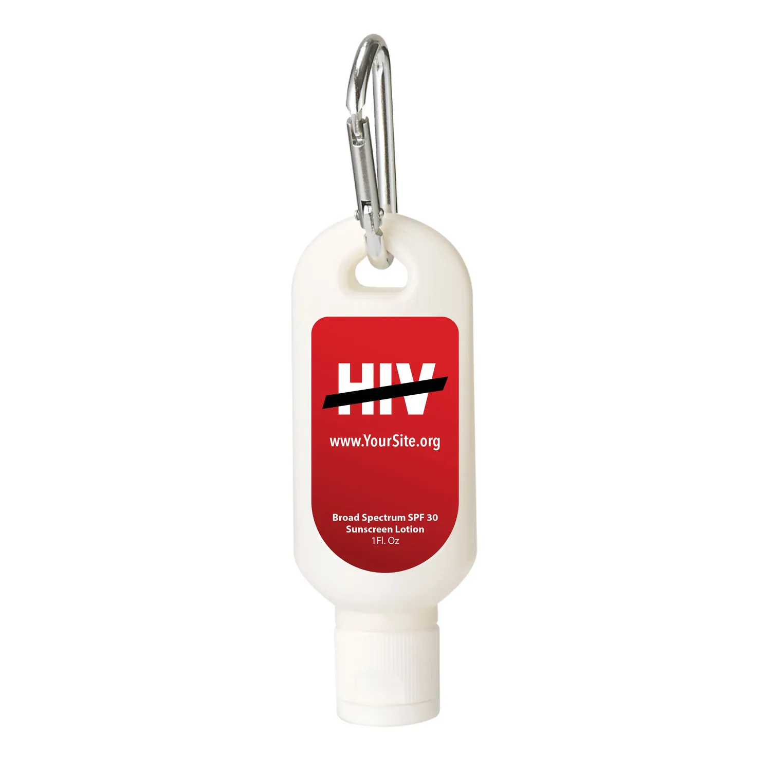1 Oz. SPF 30 Sunscreen With Carabiner