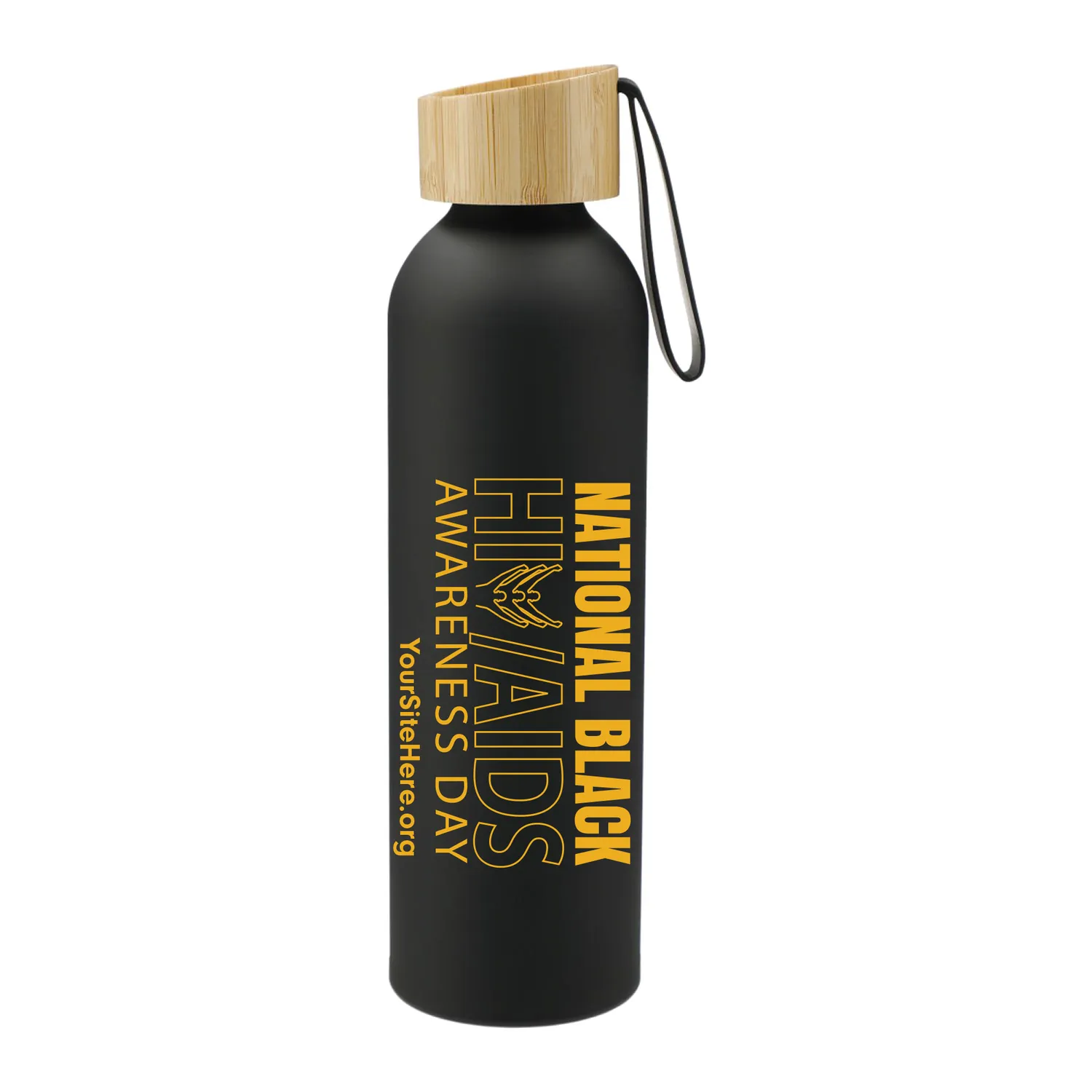 Ryze Aluminum Bottle 22 oz w/ FSC® 100% Bamboo Lid