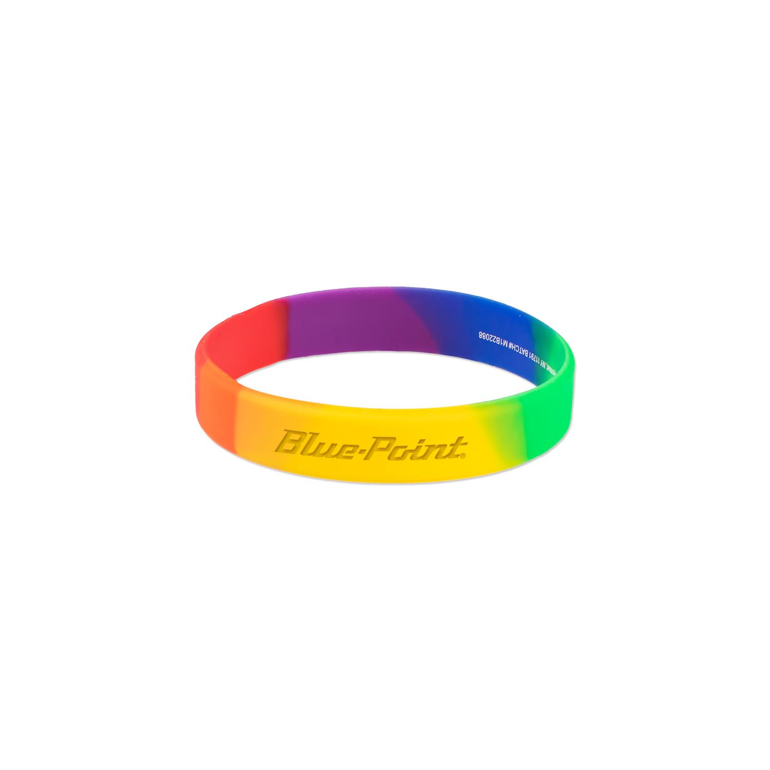 Debossed Rainbow Silicone Wristband
